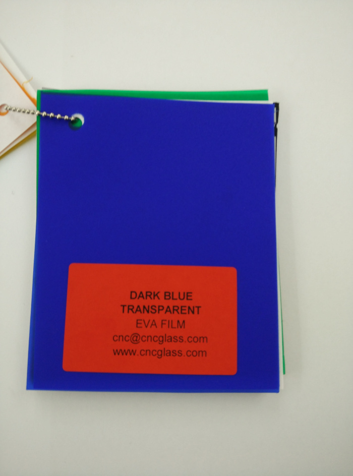 Dark Blue EVAVISION transparent EVA interlayer film for laminated safety glass (25)
